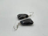Jay King Sterling Silver Black/White Agate Drop Earrings, 1-1/2"