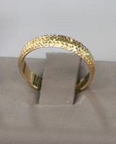 Bianca Milano Sterling Silver Goldclad Diamond-Cut Band Ring, Size 5