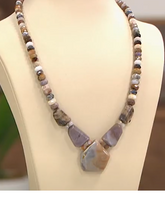 Jay King Sterling Silver Multi-Color Freeform Agate Necklace, 20"