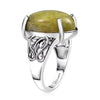 Karis Sterling Silver Connemara Marble Statement Ring, Size 6