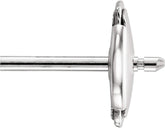 Duhaas Protektor LAPOSET Sterling Silver Earring Push Back with Double Notch Post – Secure Jewelry Clutch (1 Back & 1 Post)