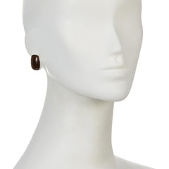 Jay King Sterling Silver Petrified Wood Stud Earrings.