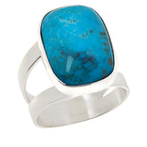 Jay King Maidenhair Turquoise Sterling Silver Cocktail Ring Size 7
