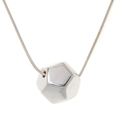 MarlaWynne Silvertone Octagon Ball Drop Necklace, 36"