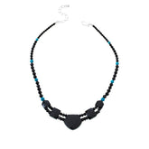 Jay King Sterling Silver Chilean Turquoise & Chalcedony Reversible Necklace,