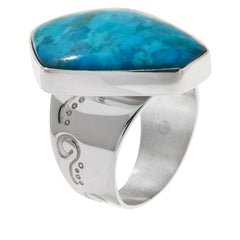 Jay King Sterling Silver Maiden Hair Turquoise Ring Size, 7