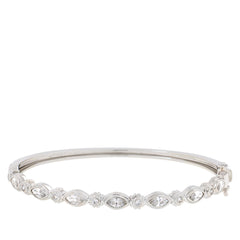 Doris Panos Sterling Silver Daphne CZ Bangle Bracelet