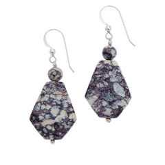 Jay King Sterling Silver Indian Blanket Jasper Drop Earrings, 1"