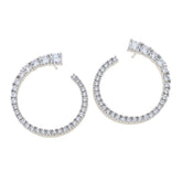 Absolute Sterling Silver Front-Facing Hoop Earrings, 1-1/8"