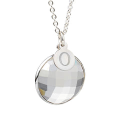Herkimer Mines "Diamond" Quartz Initial "O" Drop Necklace, 18"