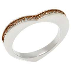Colleen Lopez Sterling Silver 1/4CTW Brown Diamond Heart Ring, Size 6