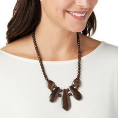 Jay King Sterling Silver Old Copper Amphibole Necklace, 18"