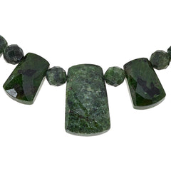 Jay King Sterling Silver Chrome Diopside Station Necklace, 18"