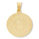 Bellezza Bronze Serenity Prayer English/Italian Reversible Pendant
