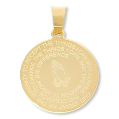 Bellezza Bronze Serenity Prayer English/Italian Reversible Pendant