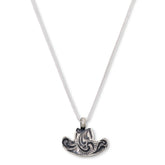 Chaco Canyon Sterling Silver Stamped Cowboy Hat Necklace, 18"