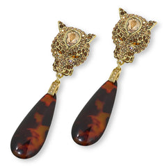 Heidi Daus "On the Prowl" Crystal Drop Earrings