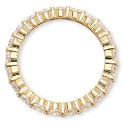 Absolute Sterling Silver Goldclad 3mm Round Eternity Ring, Size 8