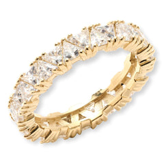 Absolute Sterling Silver 3mm Triangle Eternity Ring, Size 7