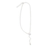 Absolute Sterling Silver 3.10ctw Pear Drop Lariat Necklace, 16"