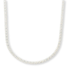 Imperial Silver Diamond-Cut Sterling Silver Wheat Necklace, 18"