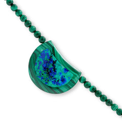 Jay King Sterling Silver Reversible Malachite &Azurite Necklace