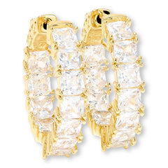 Absolute Goldtone Princess-cute Hoop Earring