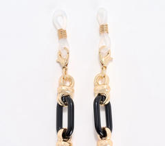 Complliments Readers/ Sunglasses Black/Gold Chain