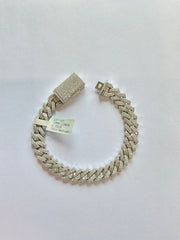 50636 - 10mm 8” 9cttw silver moissanite cuban White ($4500)
