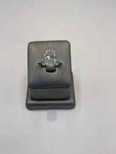 18. 99069 (L-1619) 14KW Lab Oval Ring cntr 4.00ct E-VS1 est 5.25cttw ($11250) | 14k White Gold
