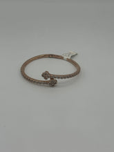 10K Rose Gold Diamond Bangle 7" Luxury Statement Piece