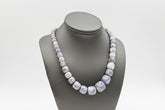 Jay King Sterling Silver Violet Stone Graduated Bead Necklace 18" .925