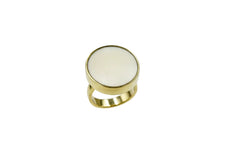 Soko Disc Gold tone Ring, Size 6
