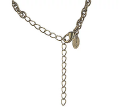 Wildlife by Heidi Klum Oval Faceted Rose Tone Pendant_w/Chain