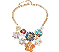 Joan Rivers Floral Fantasy 17" Statement Necklace w/Ext.