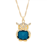 C. Wonder 28" Necklace with Novelty Navy Owl Pendant