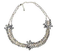 Luxe Rachel Zoe Simulated Clear Stone & Simulated Pearl Necklace