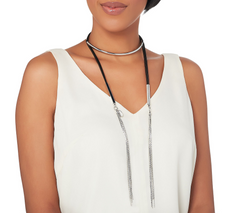 Polished Collar and Tassel Necklace