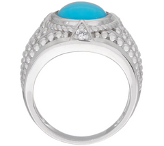 Affinity Gems Sterling Silver Sleeping Beauty Turquoise Ring, Size 7