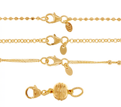 Bronze Set of 3 Chains with Magnet Clasp by Bronzo Italia