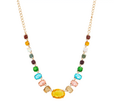 LOGO Links by Lori Goldstein Colorful Estate Antique Goldtone Necklace