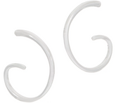 RLM White Bronze Shell Hoop Earrings