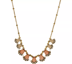 LOGO Links by Lori Goldstein Ombre Teardrop Goldtone Necklace