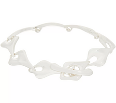 RLM Bronze Heart Link White bronze Bracelet, Small