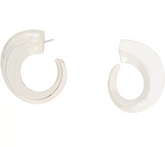 RLM White Bronze Front Facing Hoop Earrings