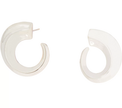 RLM White Bronze Front Facing Hoop Earrings