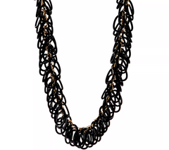 LOGO Links by Lori Goldstein Black Loopy Links Necklace