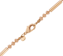 Susan Graver 40" Crystal Tassel Goldtone Necklace