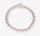Sterling Silver Diamond-Cut Box Chain Bracelet, 6-3/4"