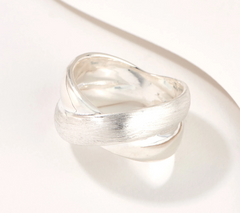 UltraFine Polished and Satin Two Row Band Ring Size 5